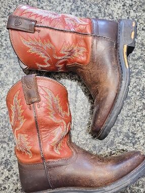 Ariat Brown and Red Kids' Western Boots